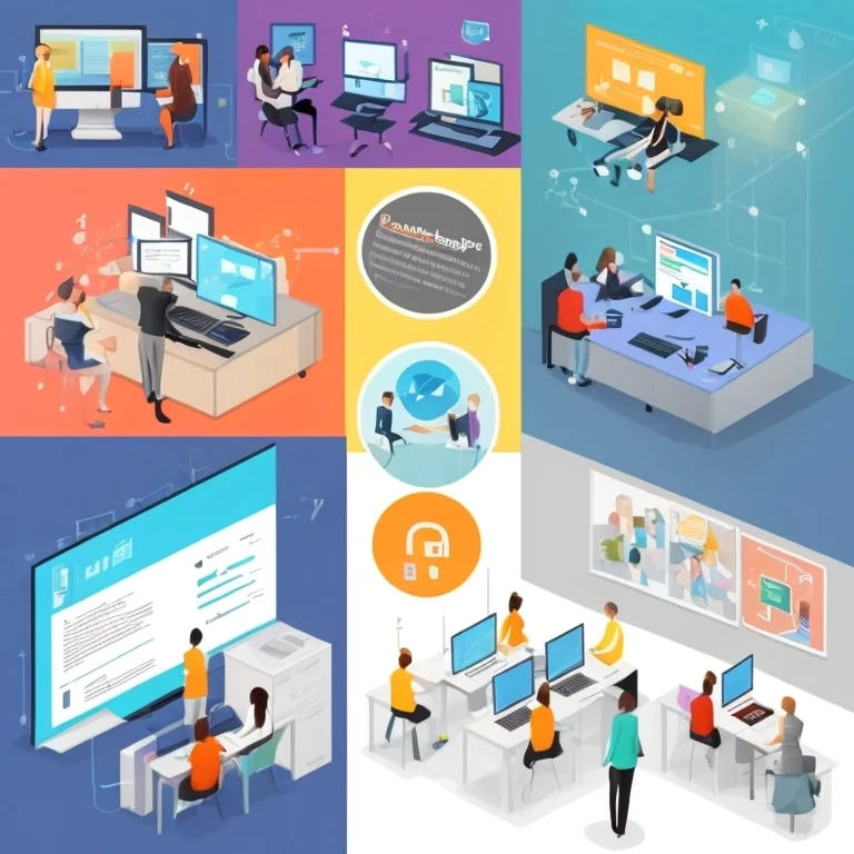 شخص يتعلم الأمان الرقمي عبر الحاسوب